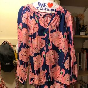 Lilly Pulitzer Flamingo Print Elsa Top